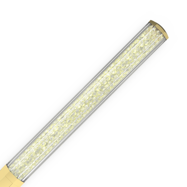 Esferográfica Swarovski Crystalline Modelo Octagonal Dourado Lacado a Dourado