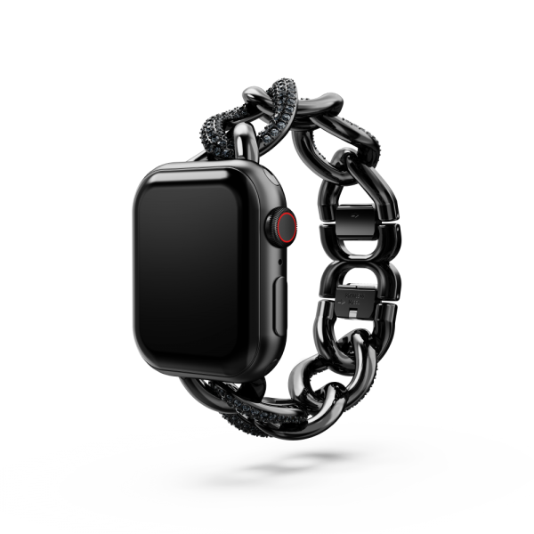 Correia Swarovski em Corrente Sparkling para O Apple Watch® 40 Mm & 41 Mm Preta Acabamento a Preto
