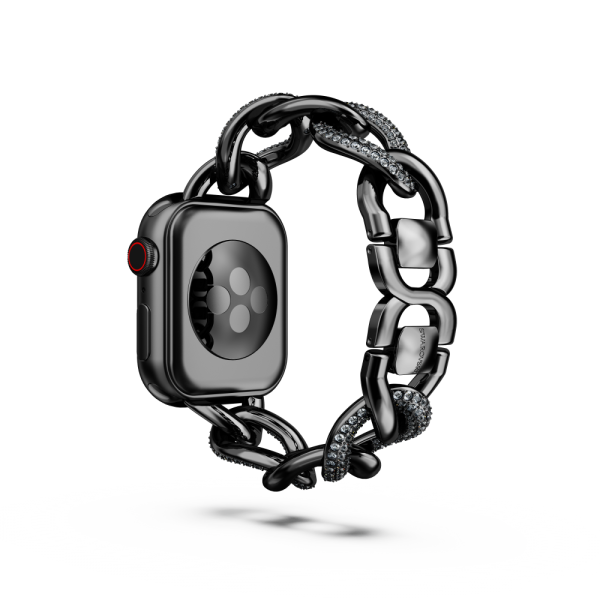 Correia Swarovski em Corrente Sparkling para O Apple Watch® 40 Mm & 41 Mm Preta Acabamento a Preto