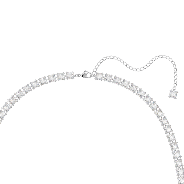 Cinto Swarovski Lapidação Quadrada Branco Lacado a Ródio
