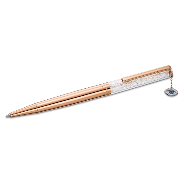 Esferográfica Swarovski Crystalline Olho Grego Tom Dourado Rosa Lacado a Rosa Dourado