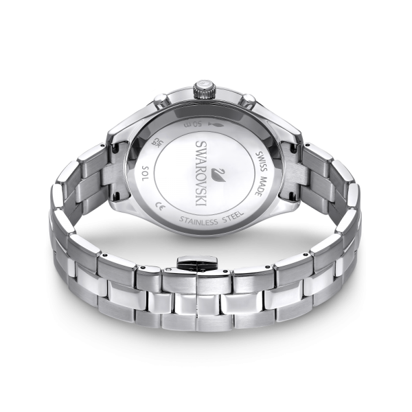 Relógio Swarovski Octea Lux Sport Fabrico Suiço Pulseira de Metal Roxo Aço Inoxidável