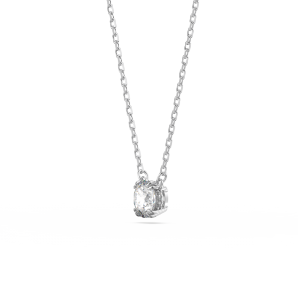 Conjunto Swarovski Constella Lapidação Redonda Branco Lacado a Ródio