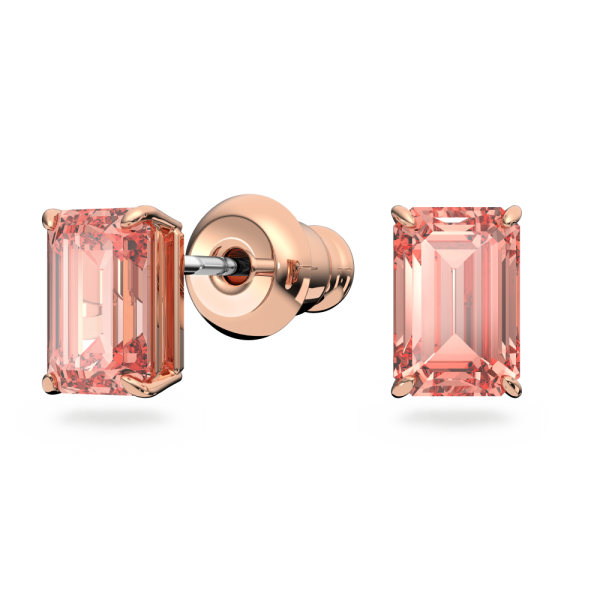 Conjunto Swarovski Millenia Lapidação Octogonal Rosa Lacado a Rosa Dourado