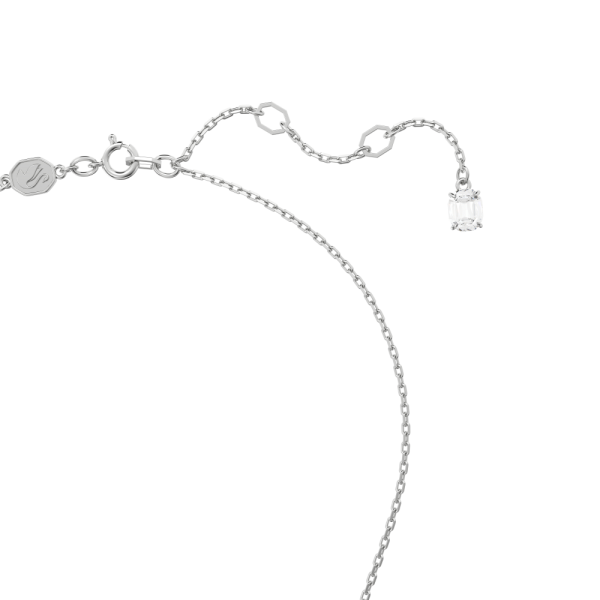 Pingente Swarovski Matrix Combinação de Lapidações Coração Branco Lacado a Ródio