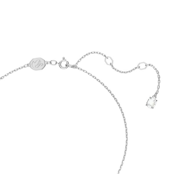 Pingente Swarovski Millenia Lapidação Pera Branco Lacado a Ródio