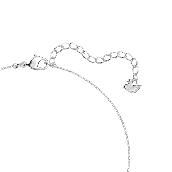 Colar Swarovski Attract Lapidação Quadrada Branco Lacado a Ródio