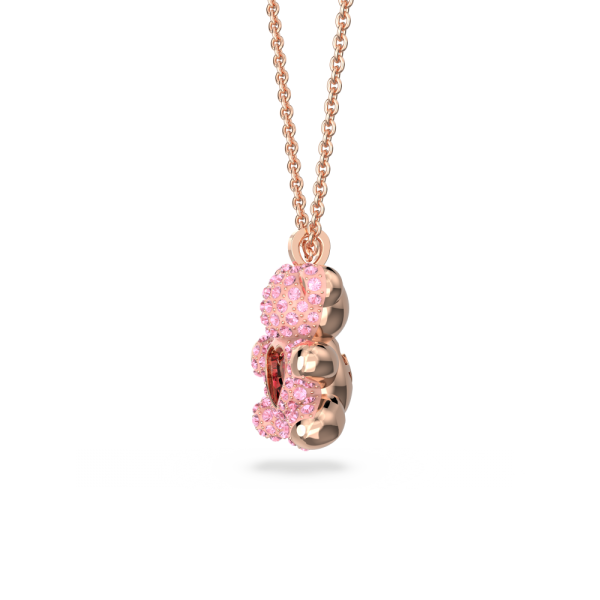 Pingente Swarovski Teddy Urso Rosa Lacado a Rosa Dourado