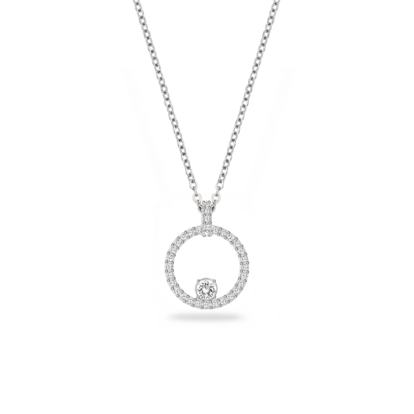 Pingente Swarovski Creativity Branco Lacado a Ródio