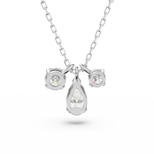 Pingente Swarovski Attract Combinação de Lapidações Agrupamento Branco Lacado a Ródio