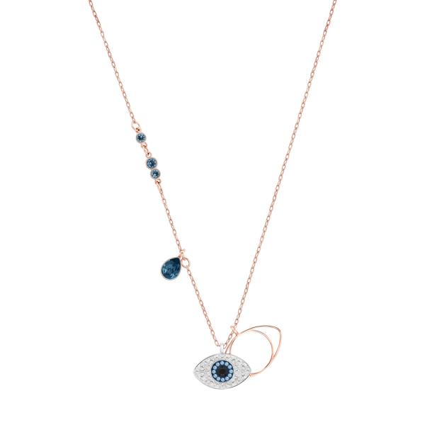 Pingente Swarovski Symbolic Olho Grego Azul Acabamento de Combinação de Metais