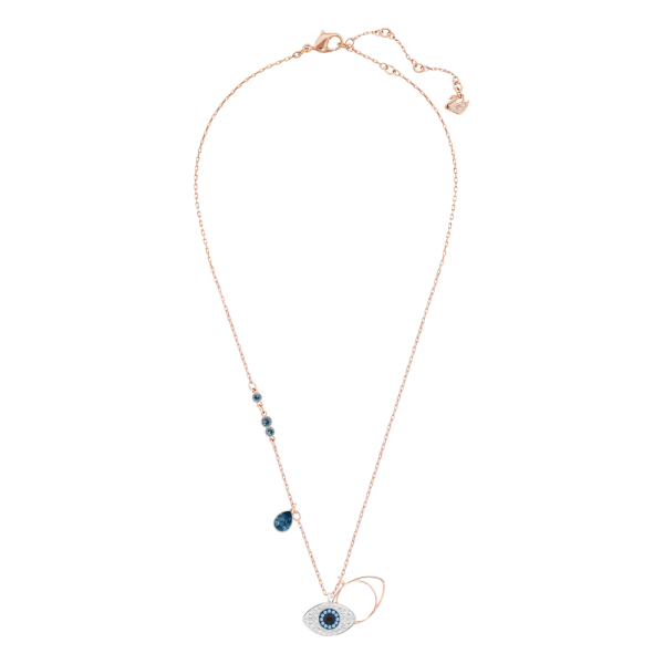 Pingente Swarovski Symbolic Olho Grego Azul Acabamento de Combinação de Metais