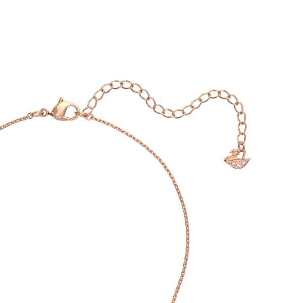 Colar Swarovski Twist Branco Lacado a Rosa Dourado