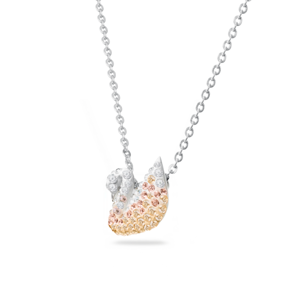 Pingente Swarovski Iconic Swan Cisne Pequeno Bege Lacado a Ródio