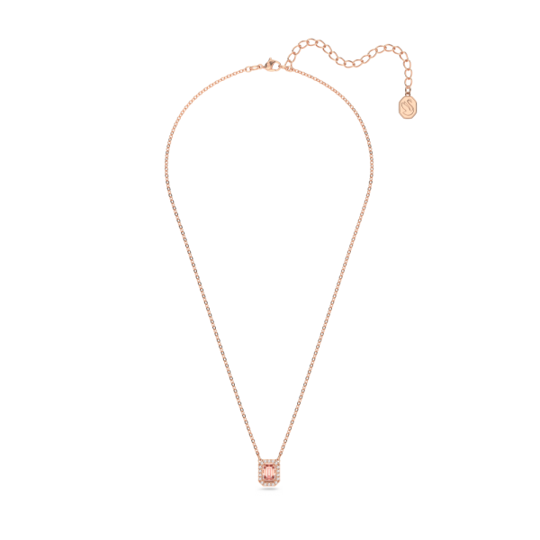 Colar Swarovski Millenia Lapidação Octogonal Rosa Lacado a Rosa Dourado