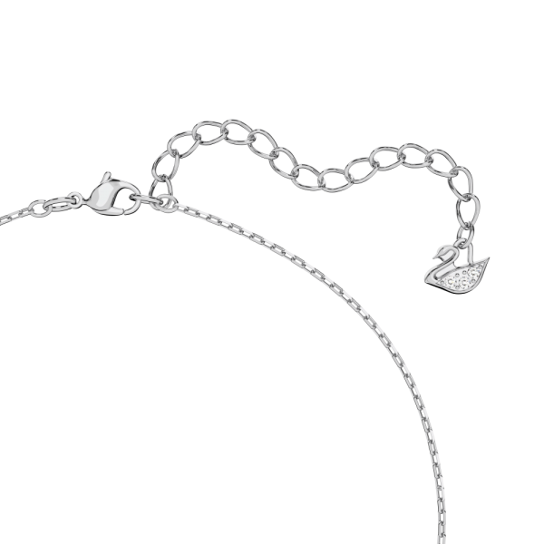 Colar Swarovski Millenia Lapidação Octogonal Branco Lacado a Ródio
