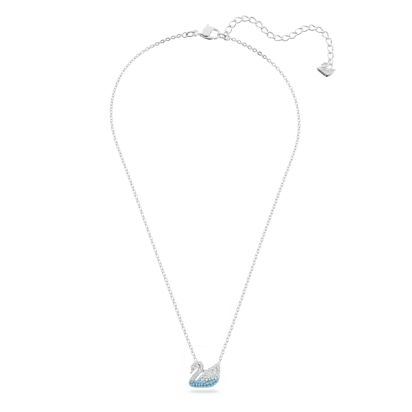 Pingente Swarovski Iconic Swan Cisne Pequeno Azul Lacado a Ródio