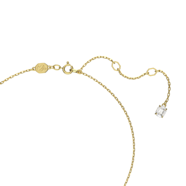 Pingente Swarovski Constella Lapidação Redonda Branco Lacado a Dourado