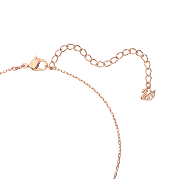 Colar Swarovski Sparkling Dance Trevo de Quatro Folhas Rosa Lacado a Rosa Dourado