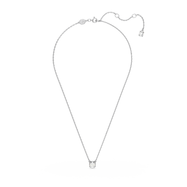Pingente Swarovski Constella Lapidação Redonda Branco Lacado a Ródio