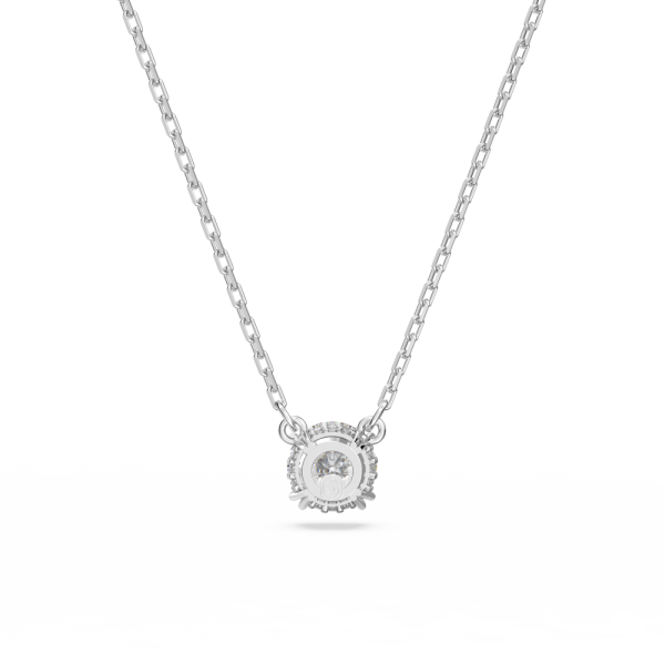 Pingente Swarovski Constella Lapidação Redonda Branco Lacado a Ródio