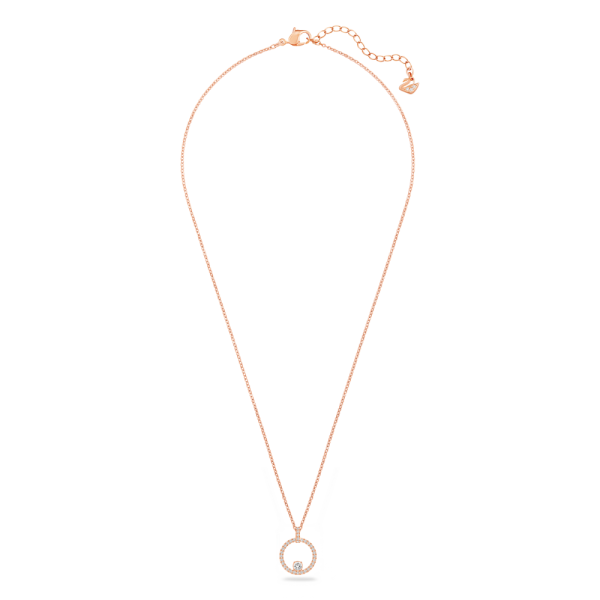 Pingente Swarovski Creativity Branco Lacado a Rosa Dourado