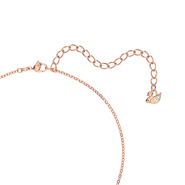 Pingente Swarovski Creativity Branco Lacado a Rosa Dourado