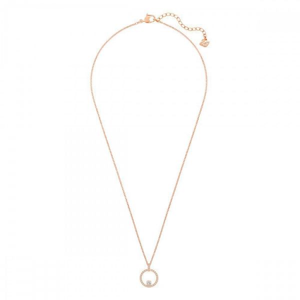 Pingente Swarovski Creativity Branco Lacado a Rosa Dourado
