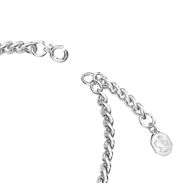 Pulseira Swarovski Father's Day - Dad Branca Lacado a Ródio