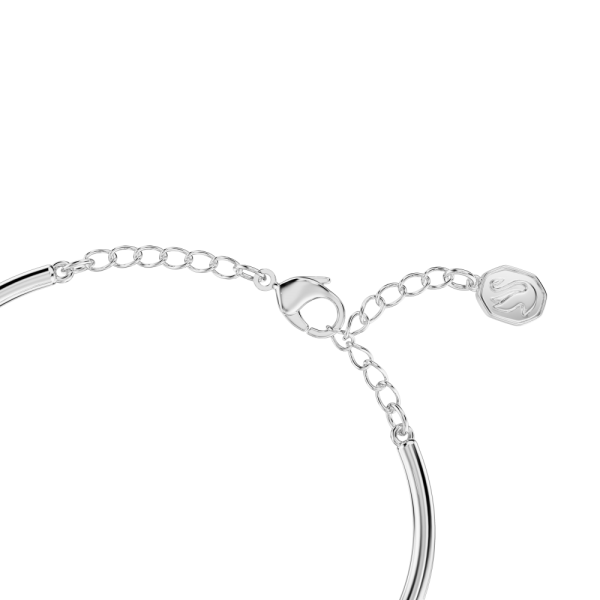 Bracelete Swarovski Volta Laço Branca Lacado a Ródio
