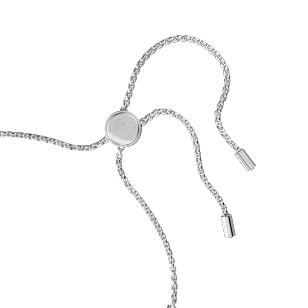 Pulseira Swarovski Subtle Trilogy Lapidação Redonda Branca Lacado a Ródio