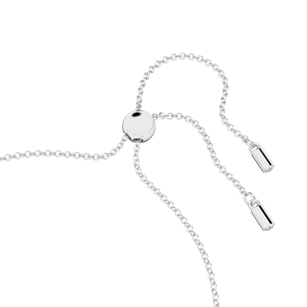 Pulseira Swarovski Infinity Infinito e Coração Branca Lacado a Ródio