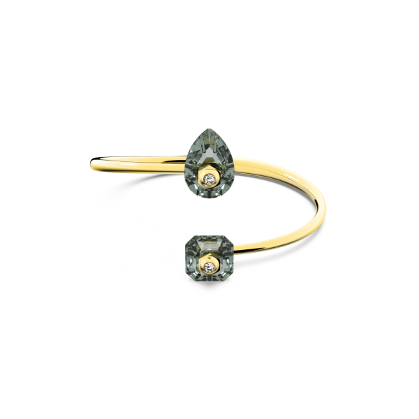 Bracelete Swarovski Numina Combinação de Lapidações Cinzenta Lacado a Dourado