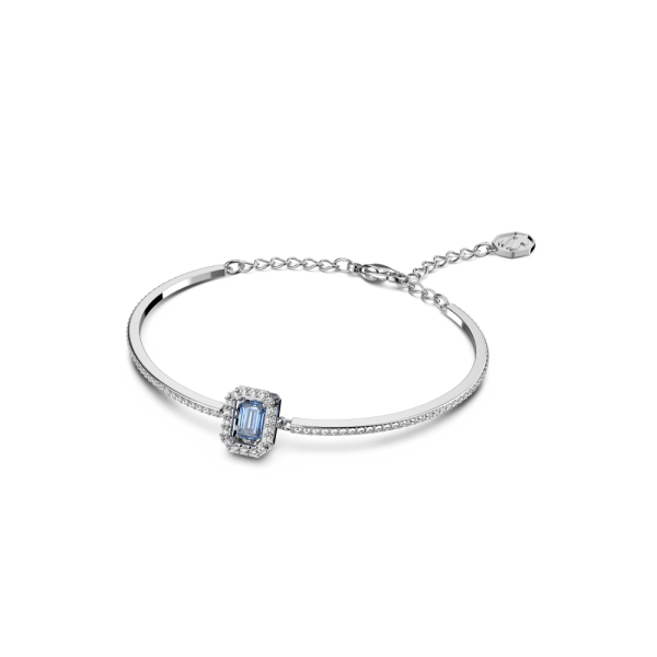 Bracelete Swarovski Millenia Lapidação Octogonal Azul Lacado a Ródio