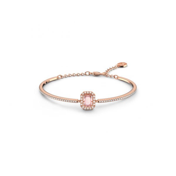 Bracelete Swarovski Millenia Lapidação Octogonal Rosa Lacado a Rosa Dourado