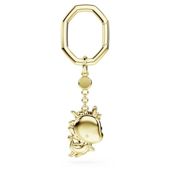 Chaveiro Swarovski Chinese Zodiac Dragão Amarelo Lacado a dourado