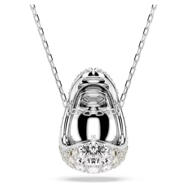 Pingente Swarovski Sublima Lapidação redonda Branco Lacado a ródio