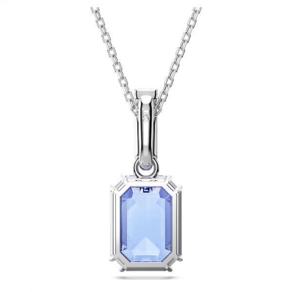 Pingente Swarovski Millenia Lapidação octogonal Azul Lacado a ródio