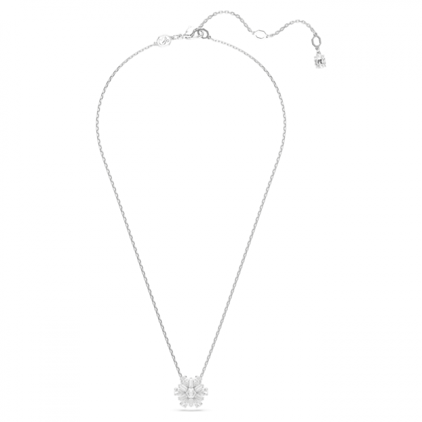 Pingente Swarovski Idyllia Combinação de lapidações Floco de neve Branco Lacado a ródio