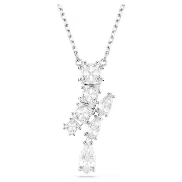 Pingente Swarovski Matrix Combinação de lapidações Branco Lacado a ródio
