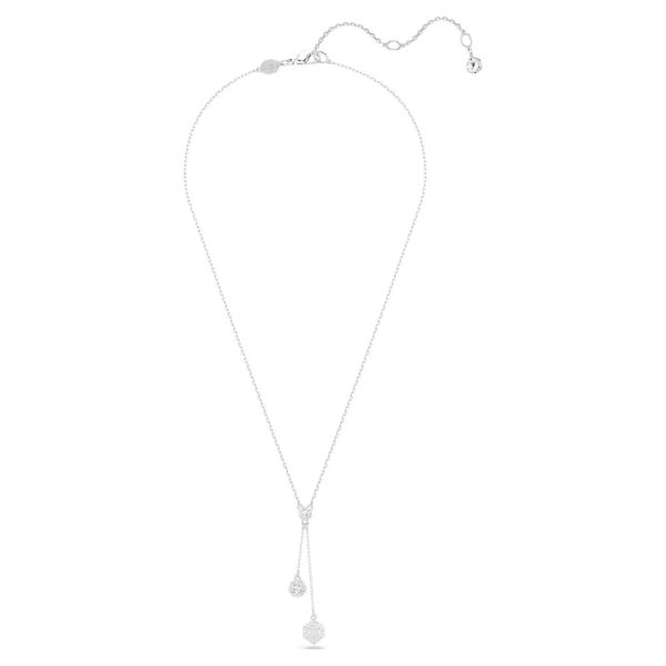 Pingente Swarovski Dextera Lapidação redonda Esfera e cubo Branco Lacado a ródio
