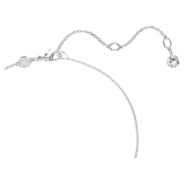 Pingente Swarovski Dextera Lapidação redonda Esfera e cubo Branco Lacado a ródio
