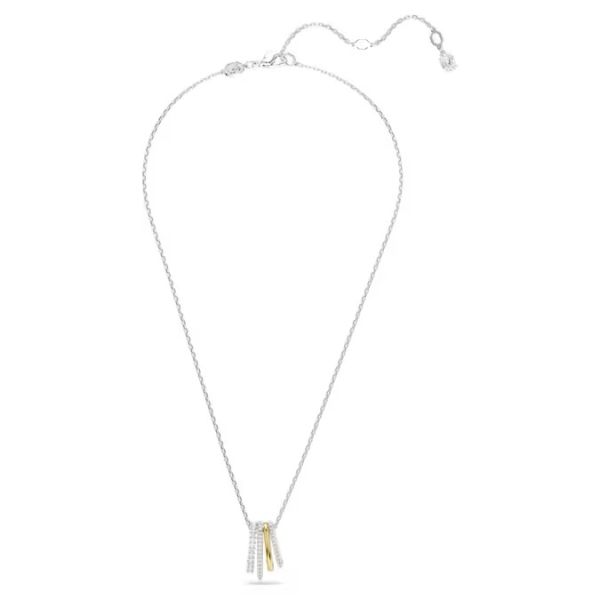 Pingente Swarovski Hyperbola Combinação de lapidações Branco Acabamento de combinação de metais