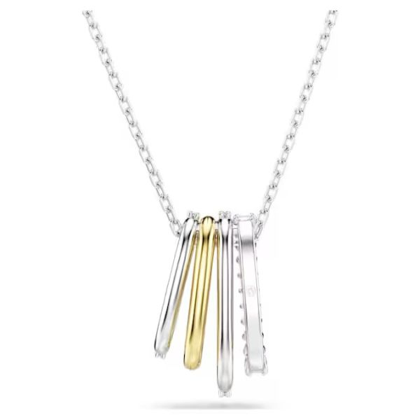 Pingente Swarovski Hyperbola Combinação de lapidações Branco Acabamento de combinação de metais