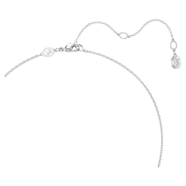 Pingente Swarovski Dextera Pavé Branco Lacado a ródio