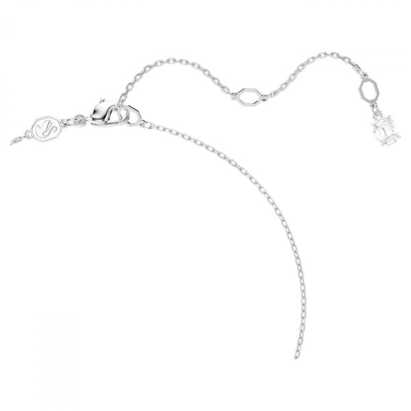Pingente Swarovski Matrix Crystal Pearl Lapidação redonda Branco Lacado a ródio