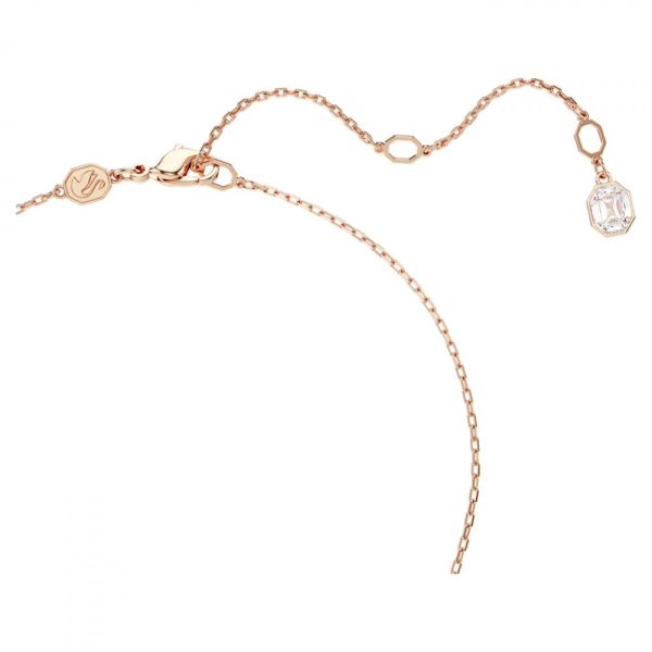 Pingente Swarovski Constella Pavé Lapidação redonda Branco Lacado a rosa dourado
