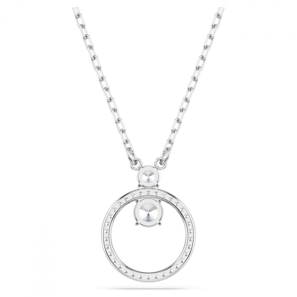 Pingente Swarovski Constella Lapidação redonda Branco Lacado a ródio