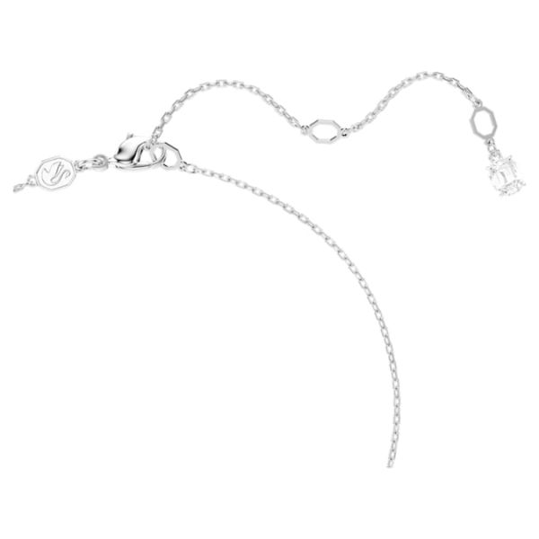 Pingente Swarovski Stilla Lapidação quadrada Branco Lacado a ródio