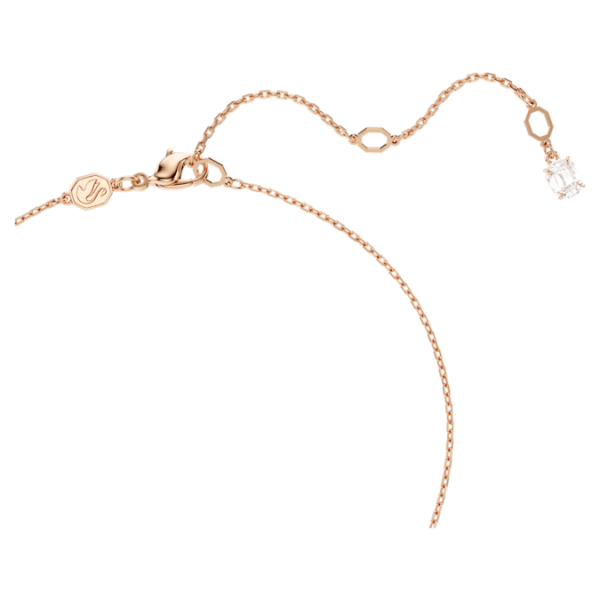 Pingente Swarovski Hyperbola Combinação de lapidações Entrelaçado Branco Lacado a rosa dourado